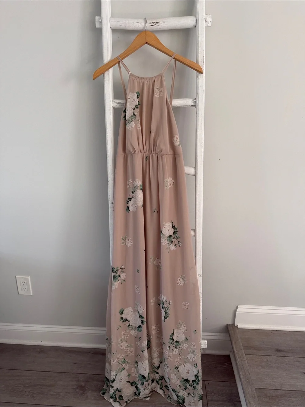 Show Me your Mumu Floral Halter Amanda bouquet toss chiffon Maxi dress medium
